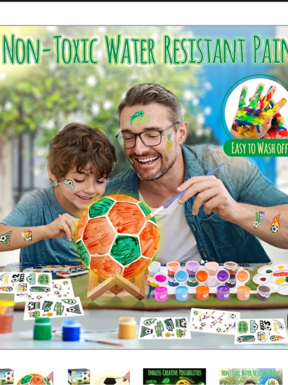 Paint Your Own Soccer Ball Lamp Kids Craft Kit